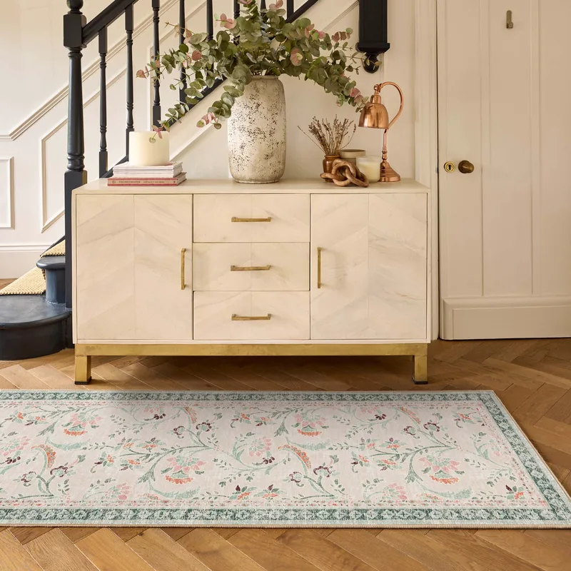 English Floral Eco-Washable Runner