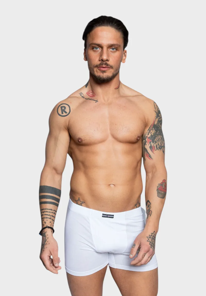 Nina Club ανδρικό boxer λευκό με εσωτερικό λάστιχο NC511-3-Λευκό