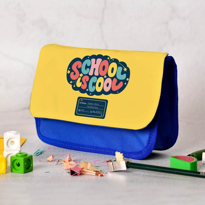 School is Cool - Κασετίνα Υφασμάτινη - Μπλε
