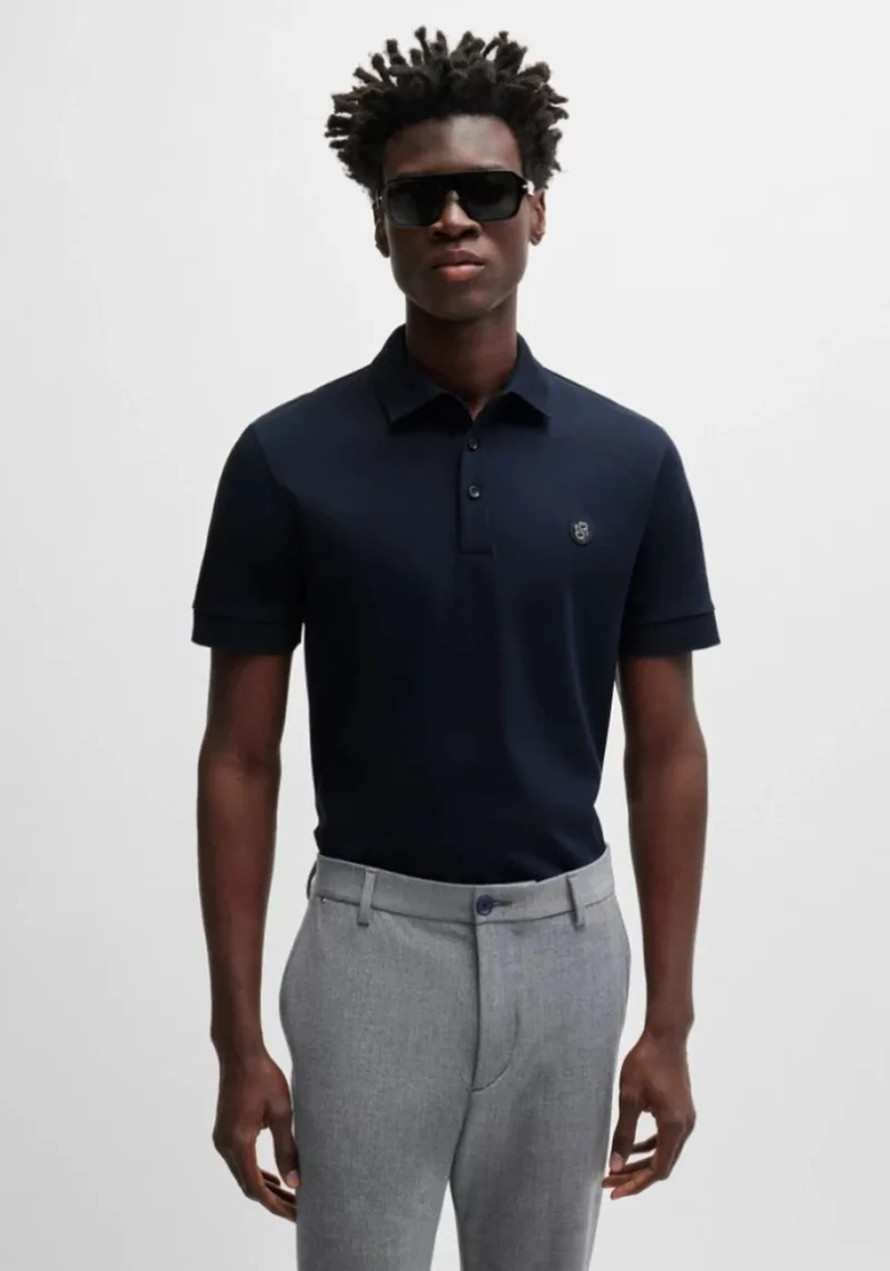 BOSS Κοντομάνικη Polo της σειράς C Parris - 50520297 404 Dark Blue