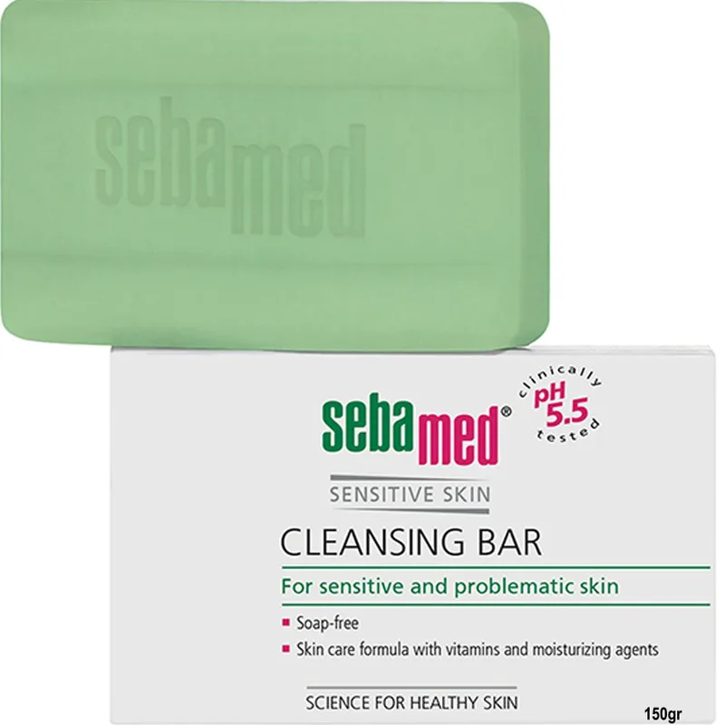 Sebamed Cleansing Bar Σαπούνι Καθαρισμό & Φροντίδα της Ευαίσθητης, Δυσανεκτικής, Λιπαρής με Τάση Ακμής Επιδερμίδας 150gr