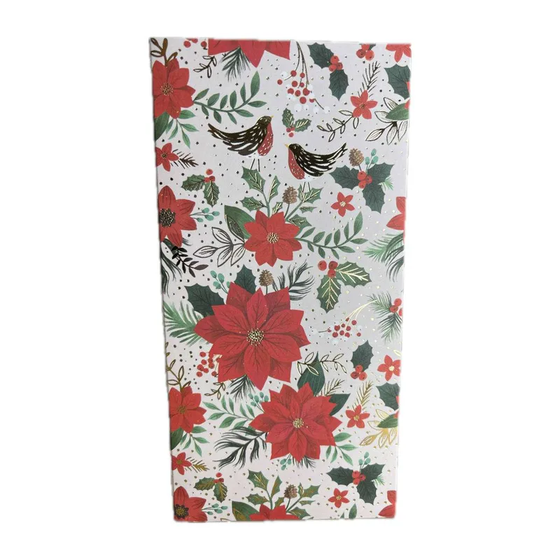 Pictura Xmas Κάρτα Μπιλιέτο Kόκκινα Αλεξανδρινά 9χ18cm PI23242