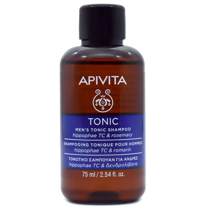 Apivita Men's Tonic Shampoo with Hippophae TC & Rosemary Travel Size Τονωτικό Σαμπουάν Κατά της Τριχόπτωσης για Άνδρες με Ιπποφαές & Δεντρολίβανο 75ml