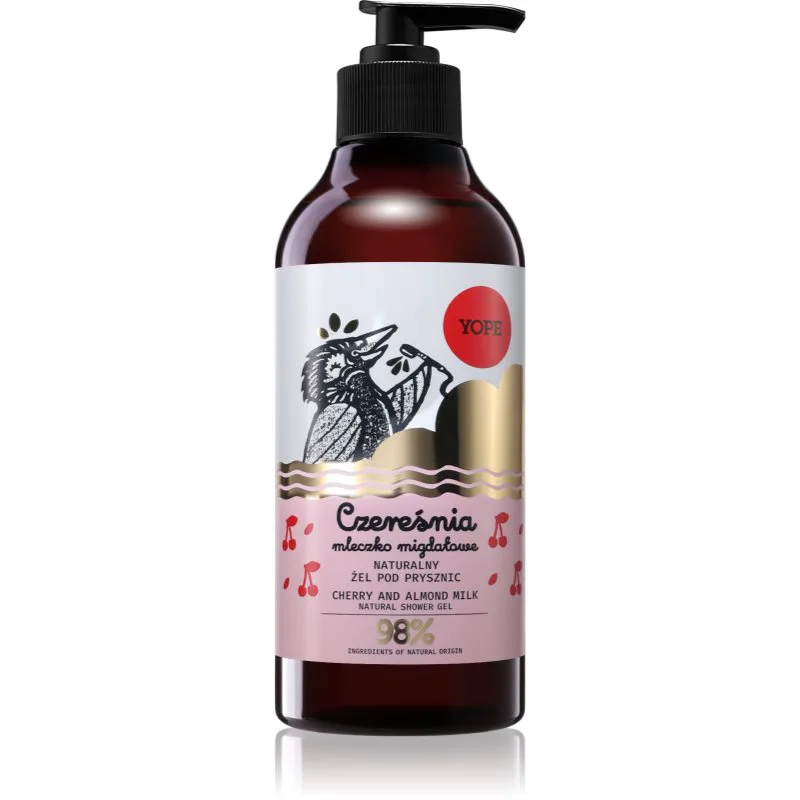 Yope Cherry & Almond Milk φυσικό τζελ για ντους 400 ml