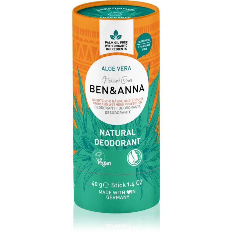 BEN&ANNA Natural Care Aloe Vera φυσικό στερεό αποσμητικό 40 γρ