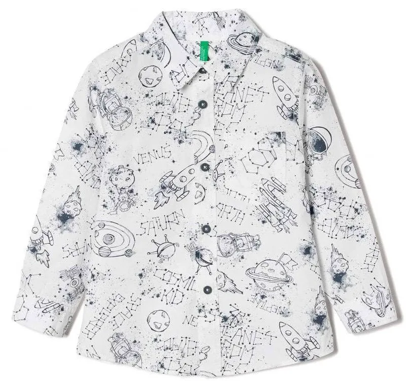 ΠΟΥΚΑΜΙΣΟ BENETTON NEW HERITAGE ΛΕΥΚΟ (90 CM)-(2 ΕΤΩΝ)