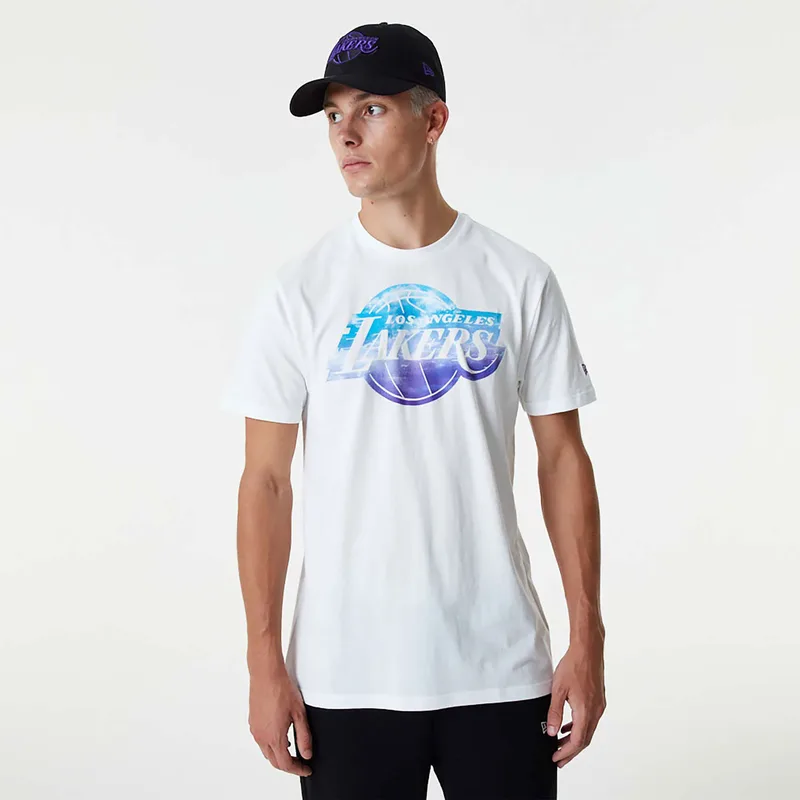 NEW ERA LA LAKERS NBA SKY PRINT T-SHIRT ΑΣΠΡΟ