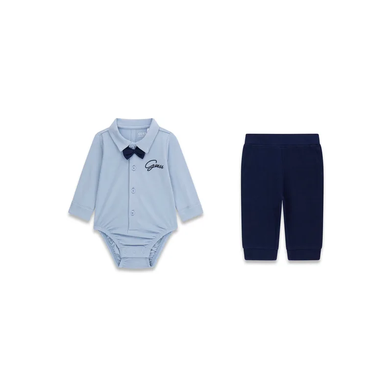Guess Σετ κορμάκι και παντελόνι P6RG05 J1311 Μπλε Regular Fit