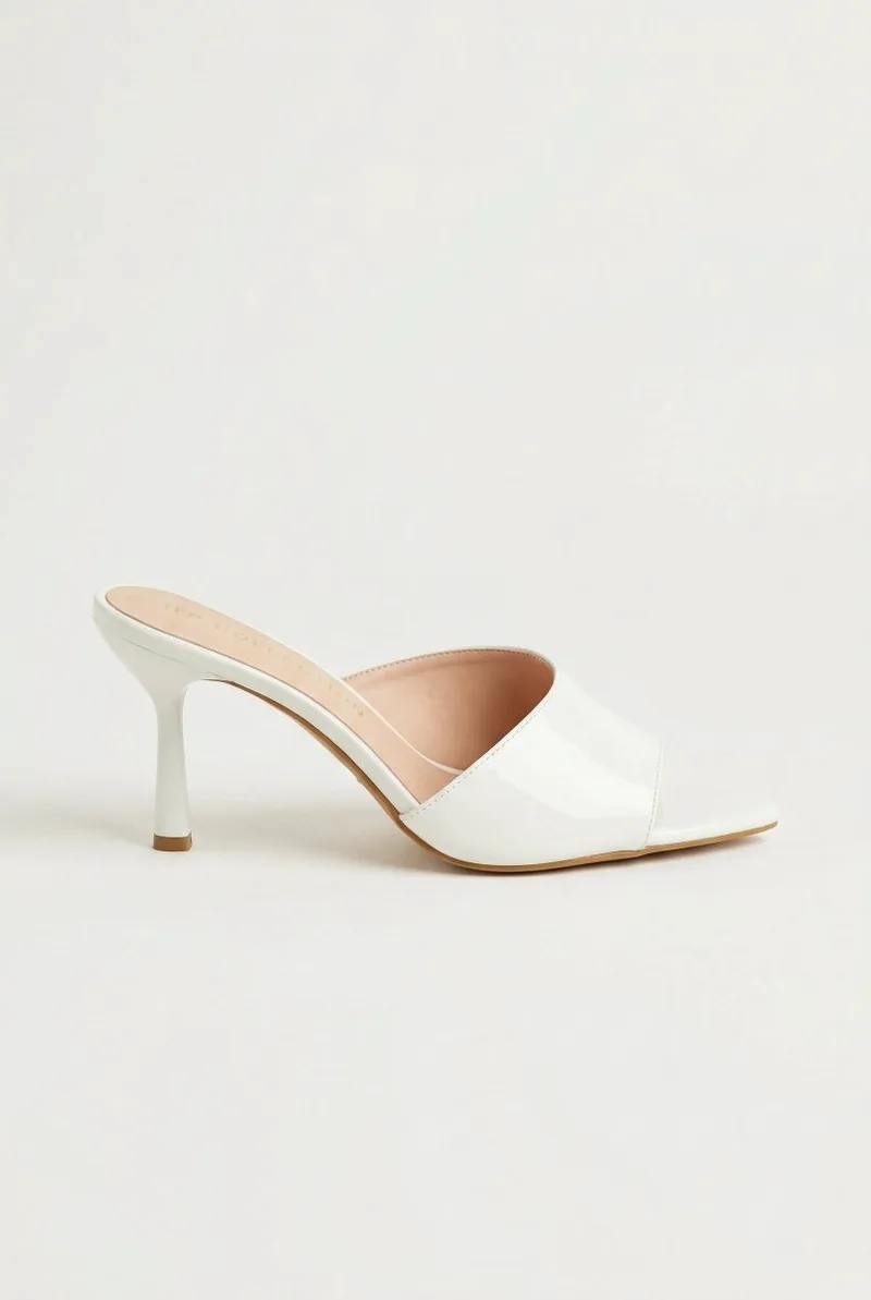 TFP Stiletto Mules - 728 - White Patent