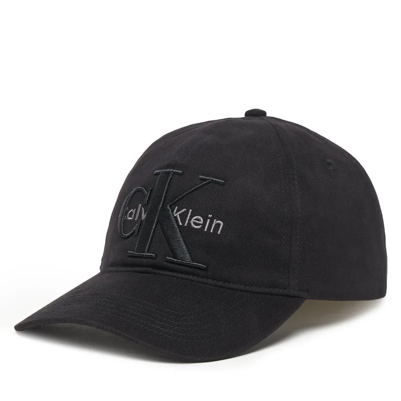 Καπέλο Jockey Calvin Klein Large Monologo LV04D5039G Μαύρο