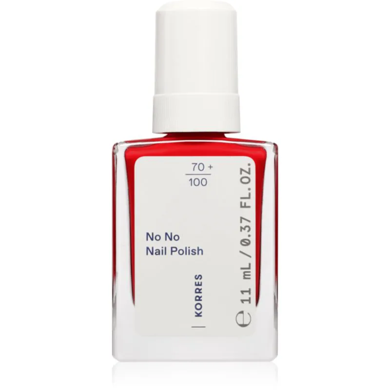 Korres No No Nail Polish περιποιητικό βερνίκι νυχιών απόχρωση 51 True Red 11 ml