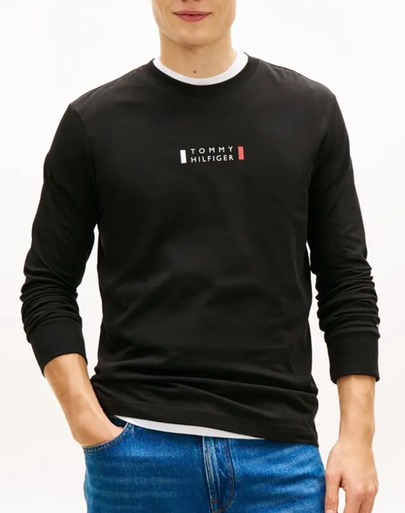 TOMMY HILFIGER BRAND LOVE LS TEE MW0MW41454-BDS Black