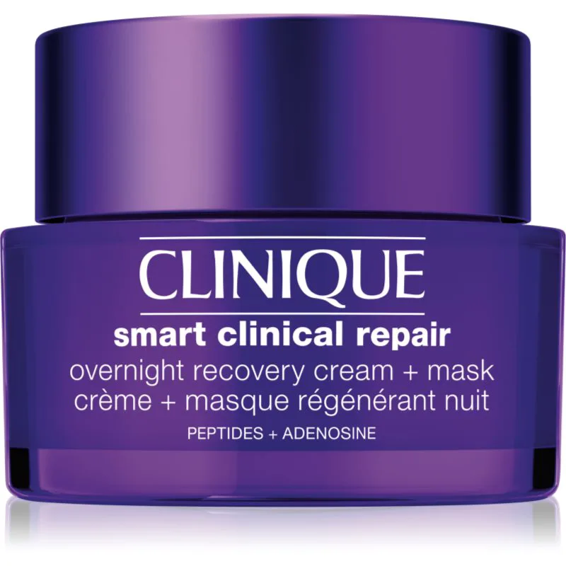 Clinique Smart Clinical™ Repair Overnight Recovery Cream + Mask ενυδατική μάσκα και κρέμα νύχτας για αναγέννηση και ανανέωση επιδερμίδας 50 ml