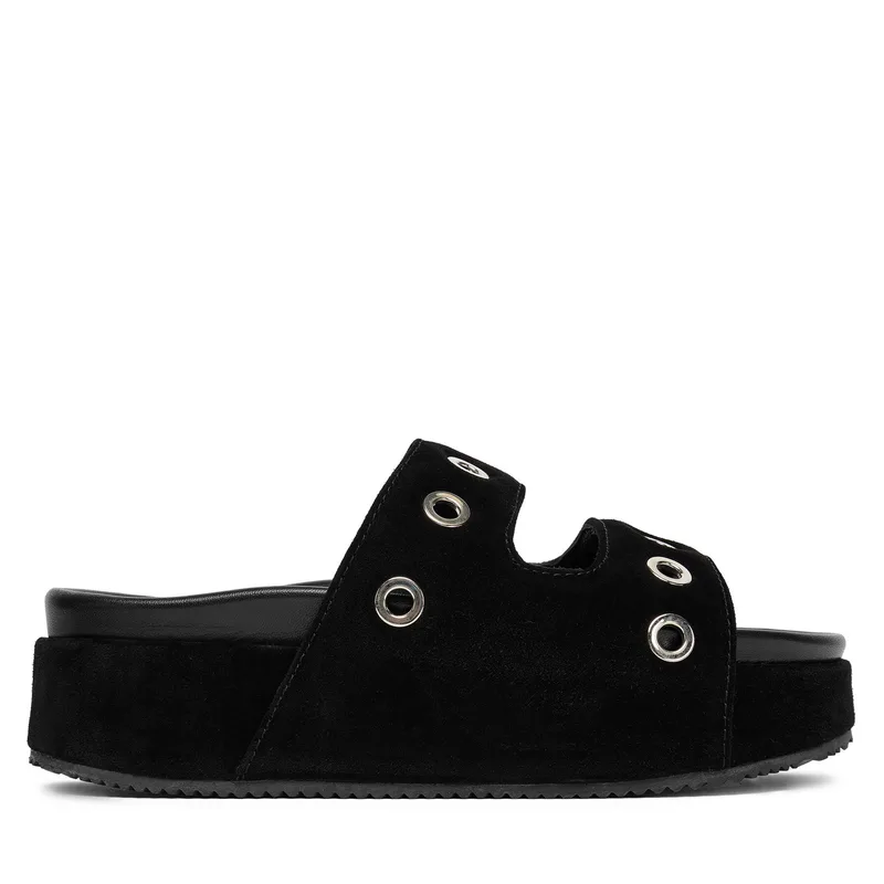 Παντόφλες Inuikii Suede Studs 70103-153 Μαύρο