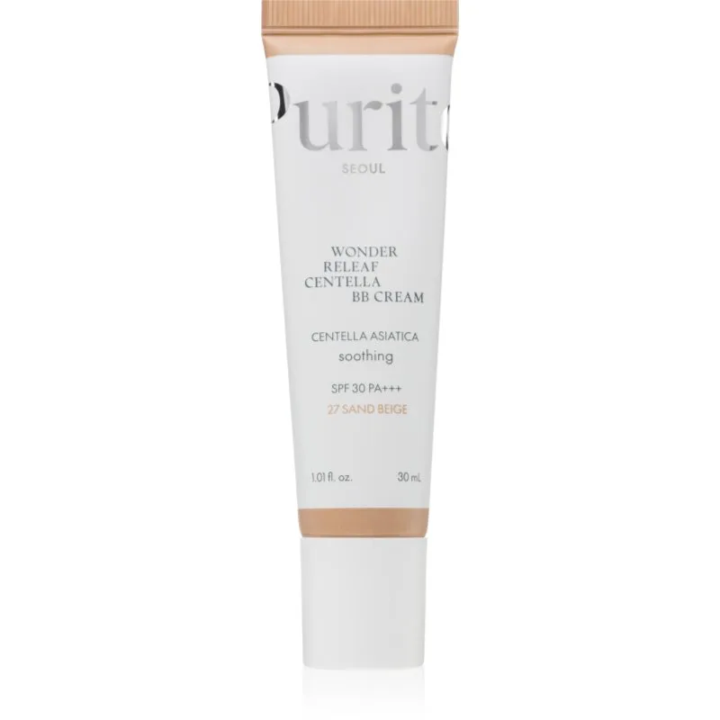 Purito Wonder Releaf Centella BB Cream λαμπρυντική ΒΒ κρέμα με καταπραϋντική δράση απόχρωση 27 Sand Μπεζ 30 ml