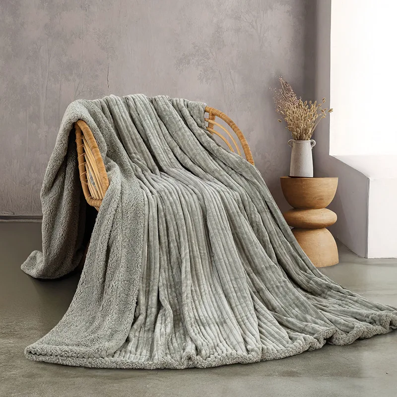 Κουβέρτα Fleece με Σέρπα Υπέρδιπλη 220X240 Rythmos Jollein Γκρι (220x240)