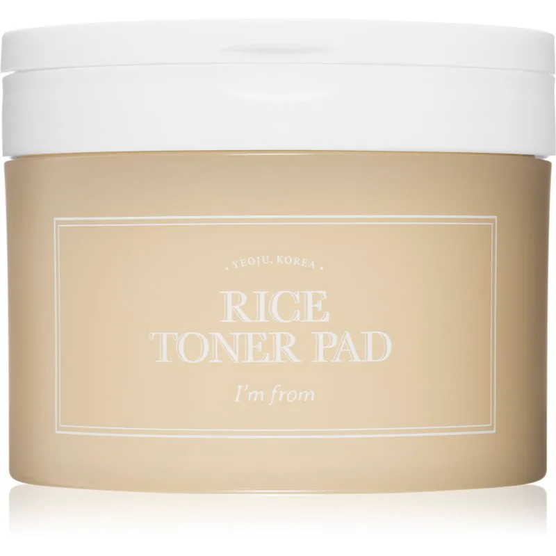 I'm from Rice Toner Pad επιθέματα τόνωσης για λαμπρότητα και λείανση επιδερμίδας 60 τμχ