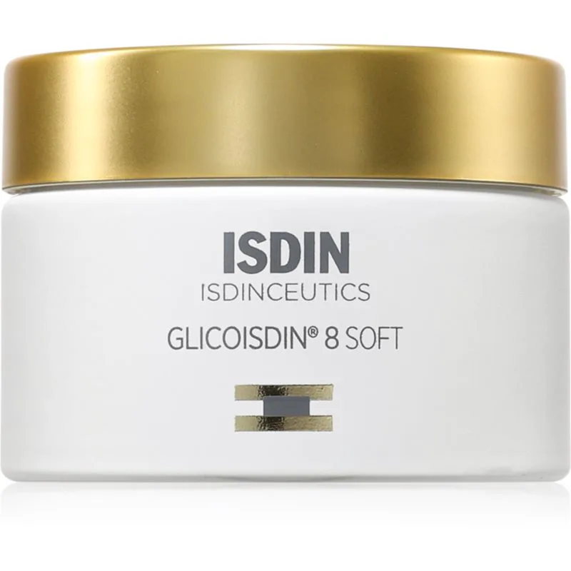 ISDIN Isdinceutics Glicoisdin 8 Soft απαλή κρέμα απολέπισης με γλυκολικό οξύ για όλους τους τύπους επιδερμίδας 50 γρ