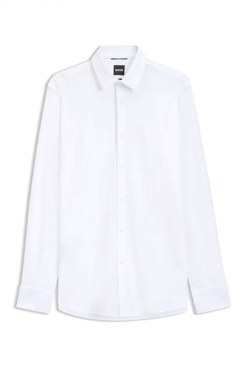 BOSS PERFORMANCE ΠΟΥΚΑΜΙΣΟ SLIM FIT P-HANK-S-K-261 ΛΕΥΚΟ