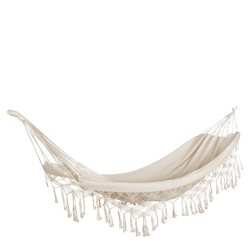 Αιώρα Διπλή Brazilian Macrame Μπεζ 200x150cm
