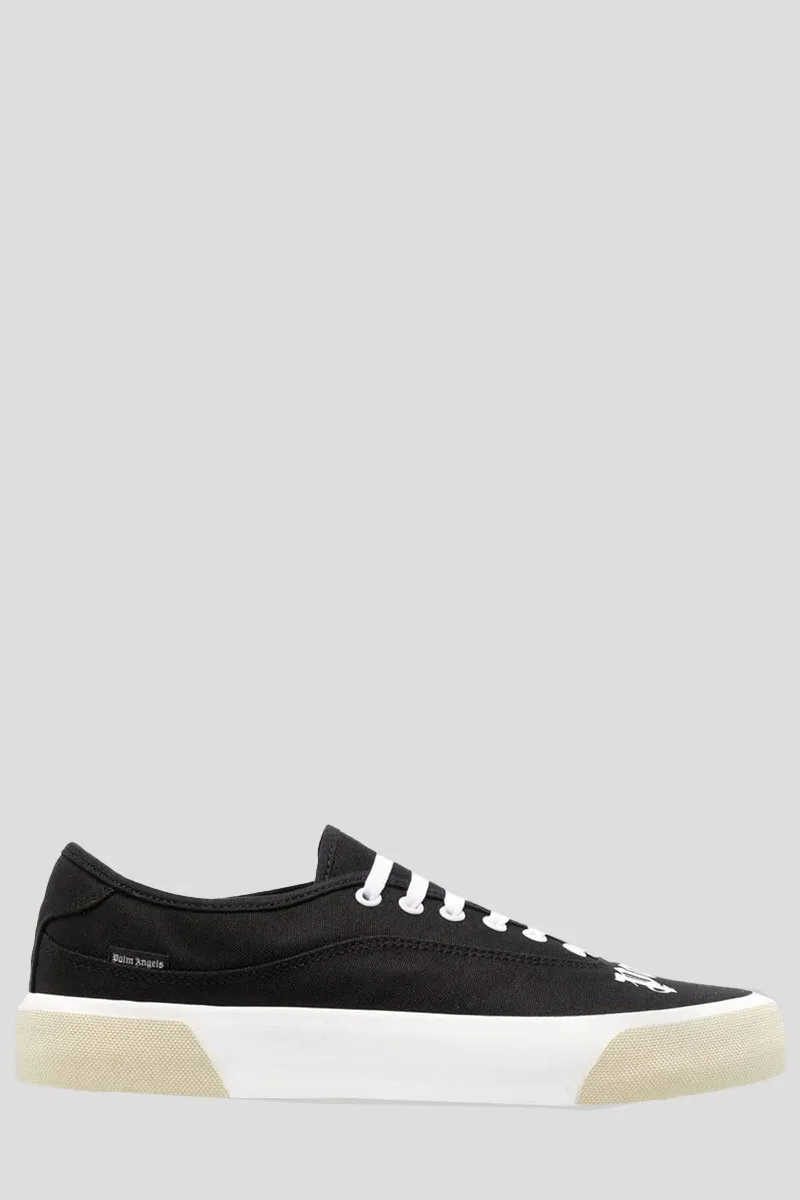 PALM ANGELS Ανδρικό Μαύρο Logo Skaters Low In Black N White