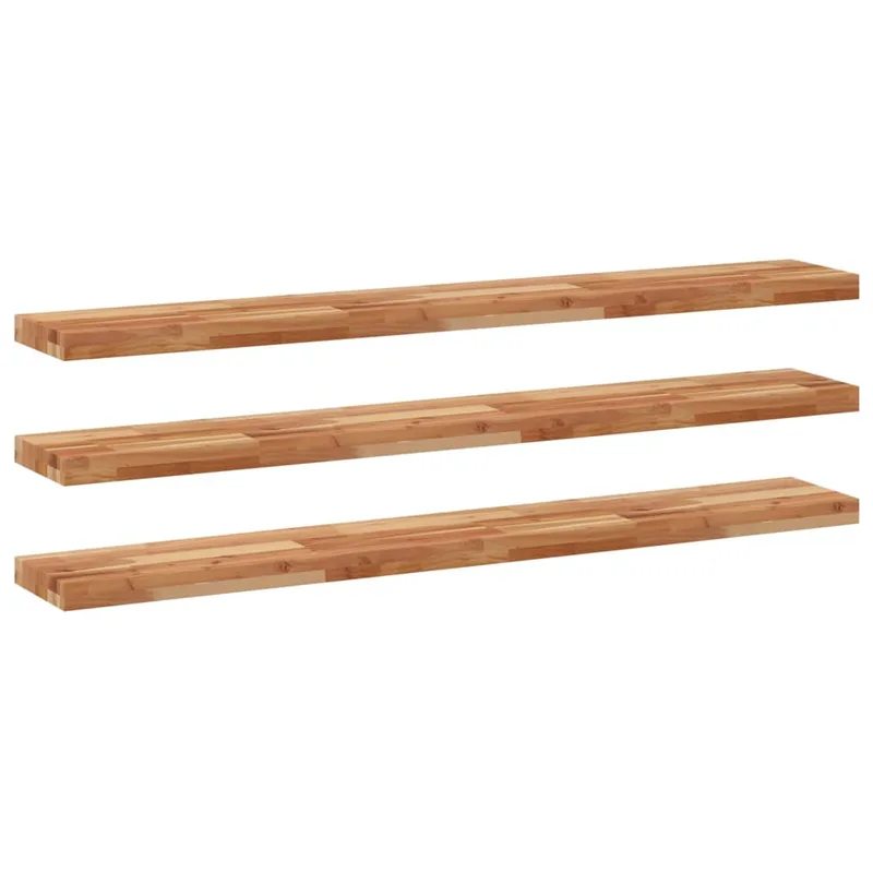 vidaXL Ράφια Πλωτά 3 τεμ. 140x20x4 εκ. από Μασίφ Ξύλο Ακακίας με Φινίρισμα Λαδιού