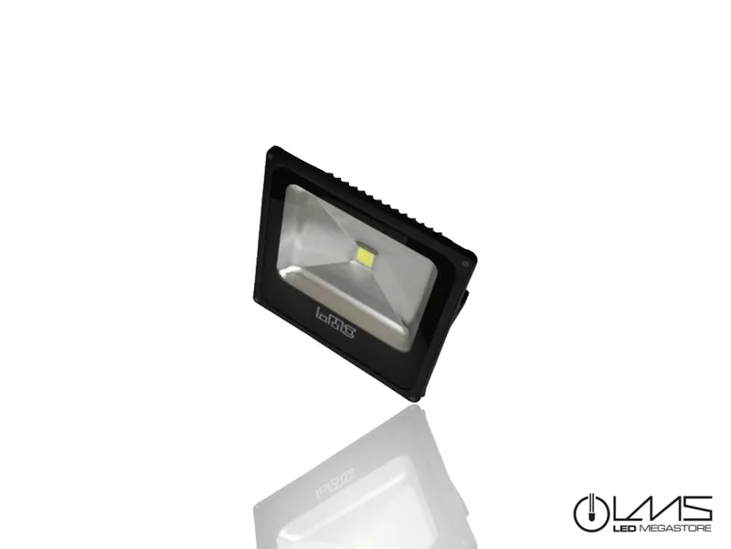 Προβολέας Μάυρος 30 Watt 12-24 Volt Slim Plasma Θερμό Λευκό B-WW-04616