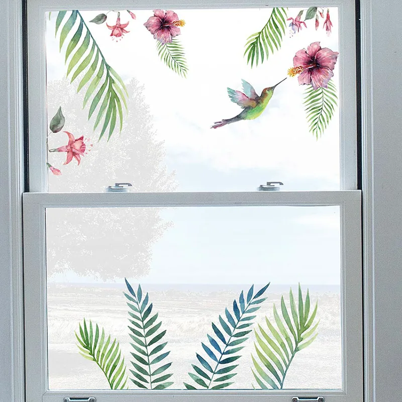 Αυτοκόλλητα Τζαμιού Ango 64017 Tropical Flowers