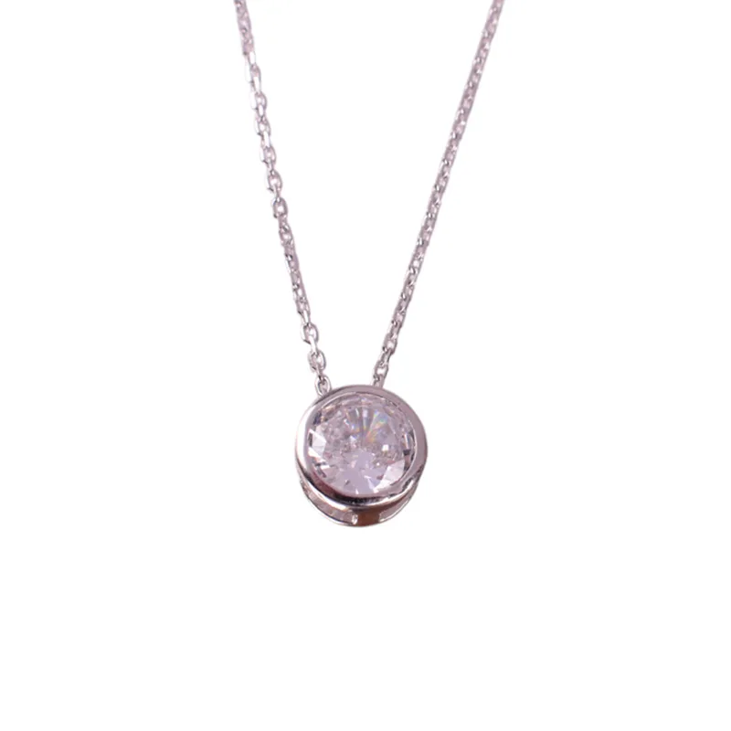 Κολιέ Γυναικείο Ασήμι 925 με στρόγγυλο zircon Gatsa KL586