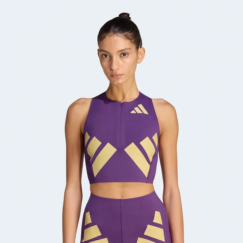 adidas Adizero Road To Records Γυναικείο Cropped Αμάνικο T-Shirt (9000261232_5504)