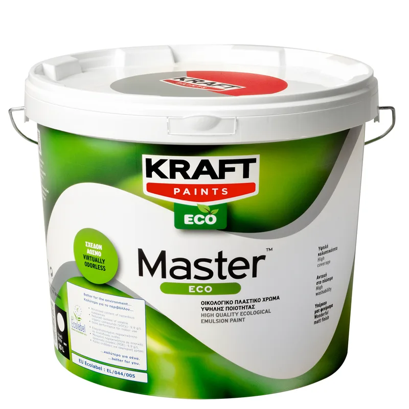 Χρώμα Οικολογικό Πλαστικό KRAFT MASTER ECO Λευκό 10lt