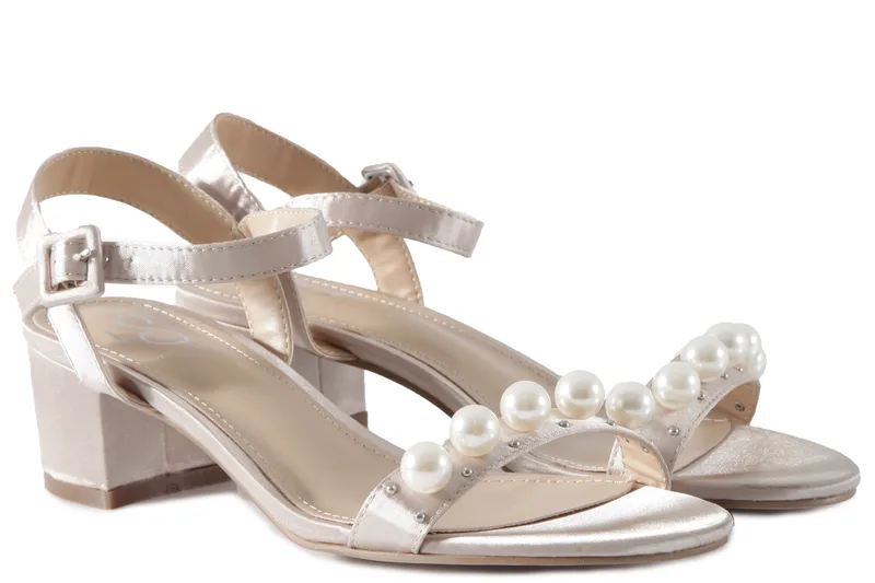 Πέδιλα Feng Shoe Sandal Mid Heel 9458L-14-NUDE Γυναικείο
