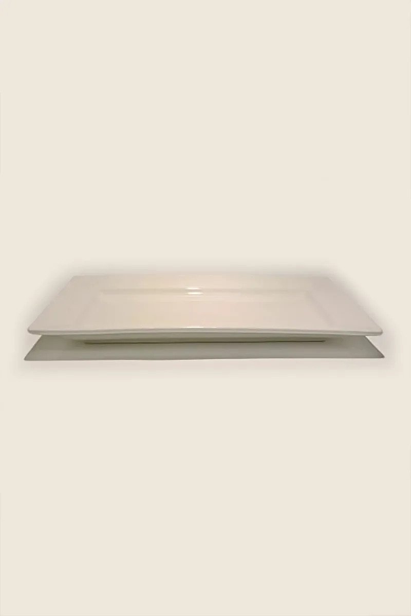 Coincasa πορσελάνινη πιατέλα μονόχρωμη 15 x 25 cm - 006534790 Λευκό