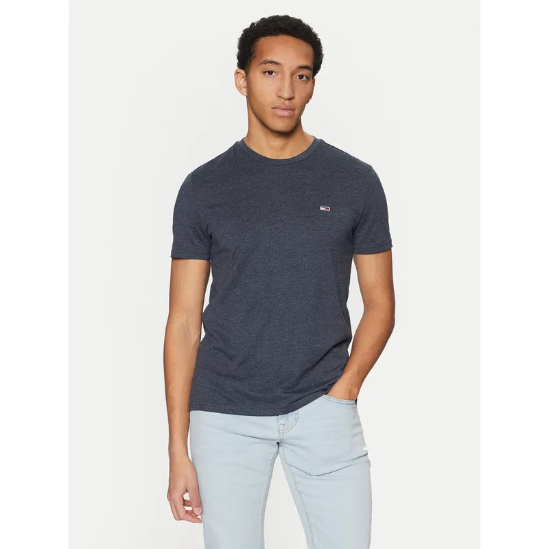 Tommy Jeans T-Shirt Jaspe DM0DM20363 Σκούρο μπλε Slim Fit
