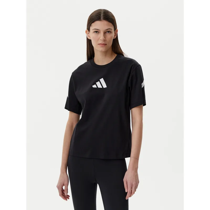 adidas T-Shirt Z.N.E. JJ4778 Μαύρο Regular Fit