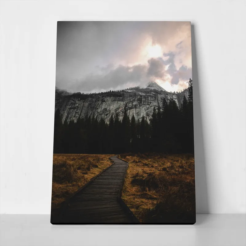 Πίνακας σε Καμβά RUSTIC FARMHOUSE MOUNTAIN PATH 2