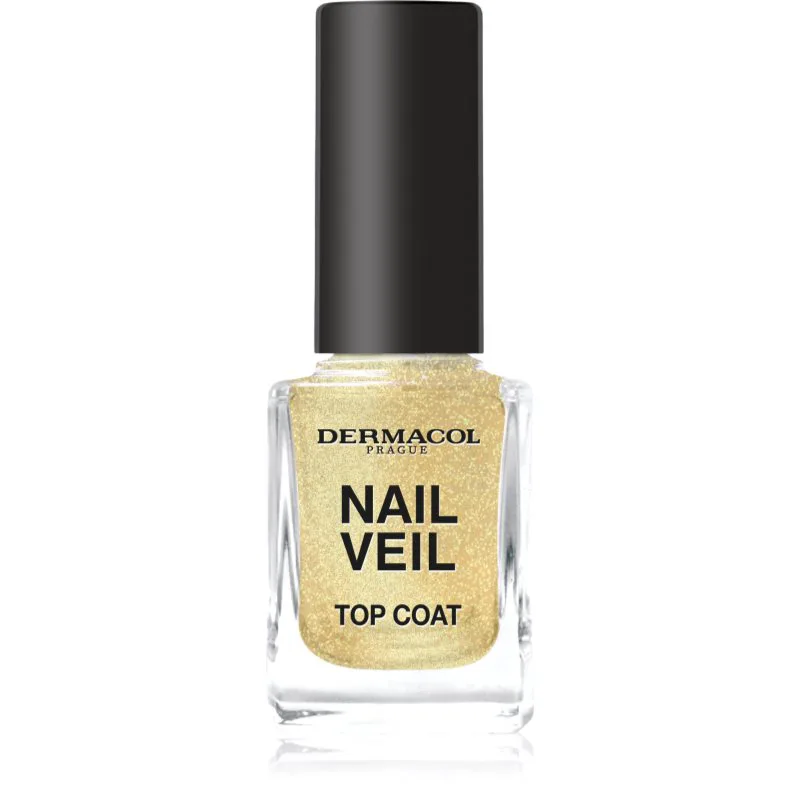 Dermacol Nail Veil τοπ βερνίκι νυχιών αστραφτερό απόχρωση Sparkling Beach 11 ml