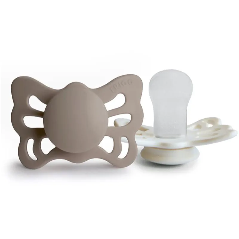 FRIGG Butterfly Size 1:0-6 months πιπίλα Portobello/Cream 2 τμχ