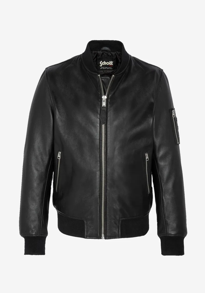 Schott N.Y.C. Δερμάτινο Jacket Bomber Ma-1- Lcbombers Black
