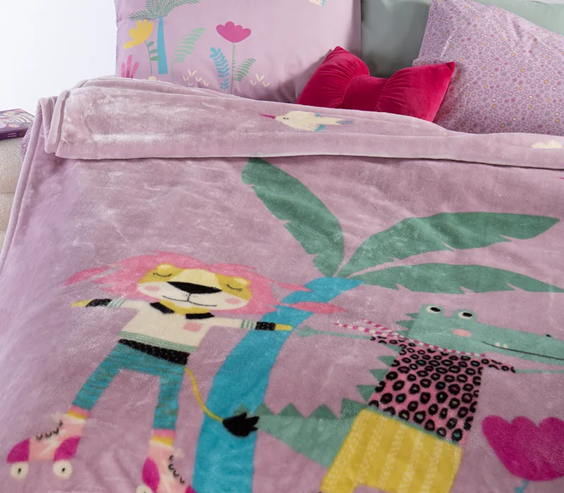 Παιδική Κουβέρτα Μονή 160Χ220 Nef-Nef Homeware Roller Friends Lilac