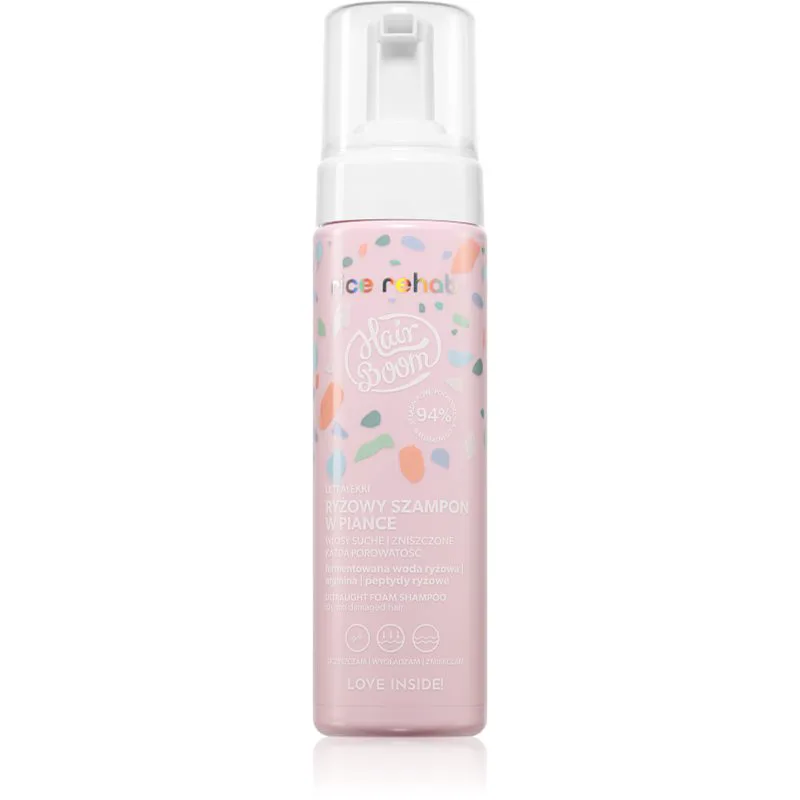 BodyBoom HairBoom Ultralight Rice Shampoo σαμπουάν για όλους τους τύπους μαλλιών 200 ml