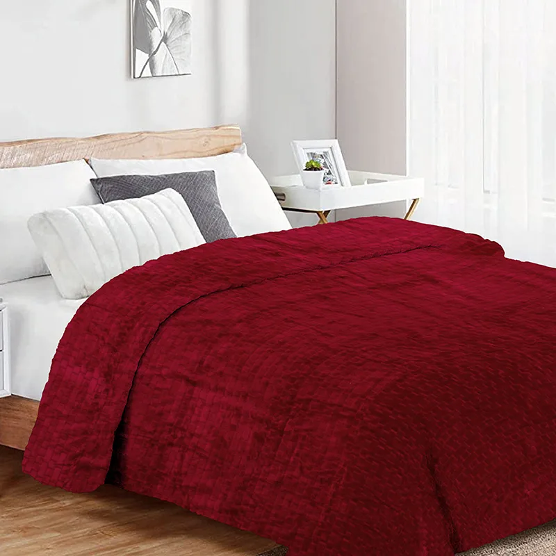 Κουβέρτα Fleece Μονή 160X220 Dimcol Jacquard Brick 4 (160x220)