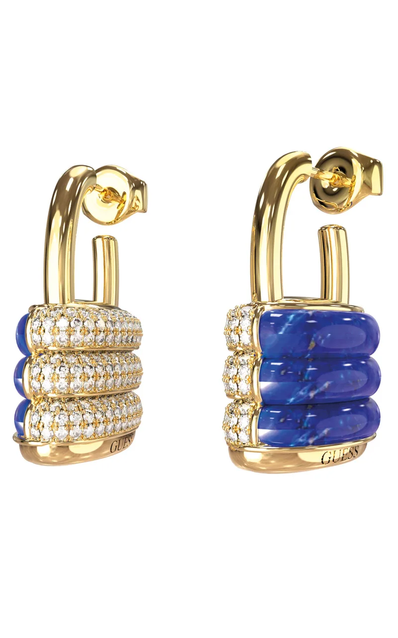 GUESS STEEL GUESS MY SECRET JUBE05412JWYGBLT/U Σκουλαρίκια Δίχρωμα Με Πέτρες