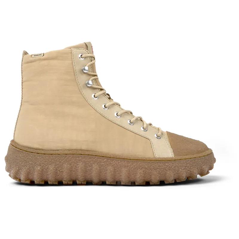 CAMPER Ground - Μποτάκια Για Ανδρικα - Μπεζ, Μέγεθος 41, Cotton fabric/Smooth leather