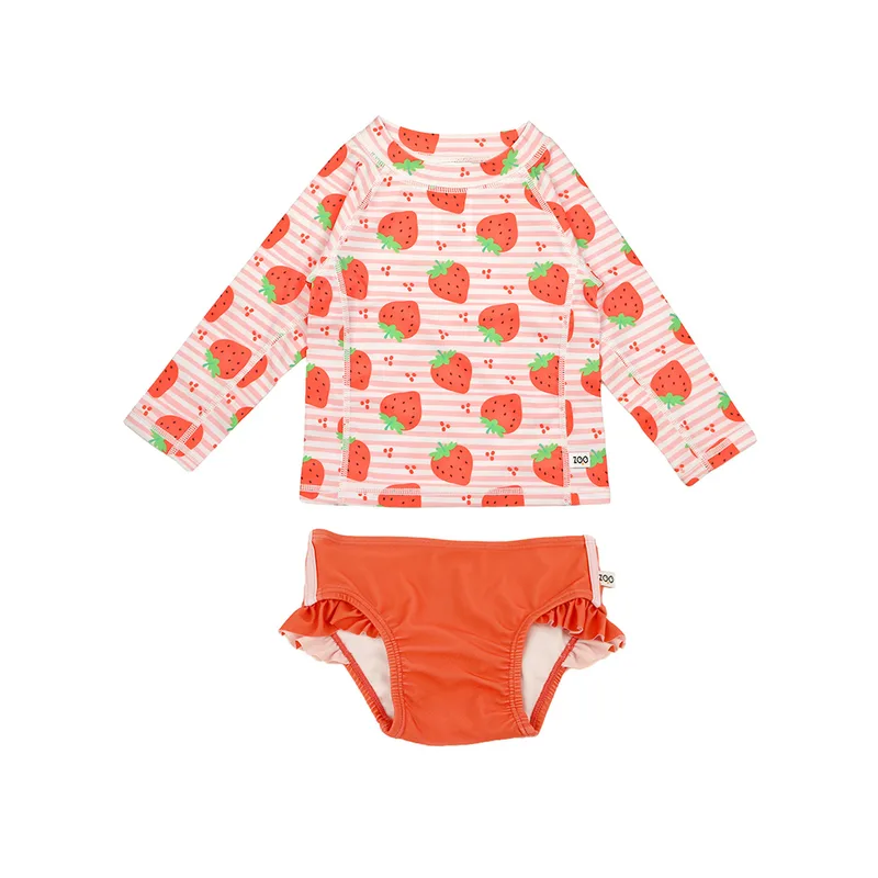Σετ Μαγιό Με Μπλούζα UV 6-12μηνών Strawberry Zoocchini ZOO16404 (Μέγεθος: 6-12 Μηνών) - Zoocchini - ZOO16404-6-12M