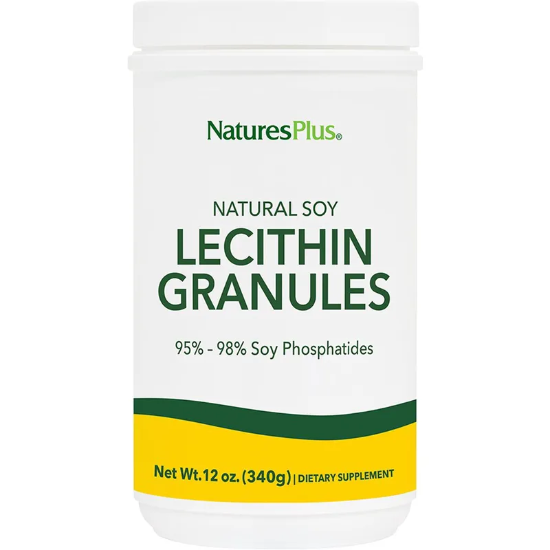 Natures Plus Soy Lecithin Granules Συμπλήρωμα Διατροφής Λεκιθίνης Σόγιας σε Κόκκους για Μεταβολισμό του Λίπους Έλεγχο του Βάρους & της Χοληστερίνης 340g