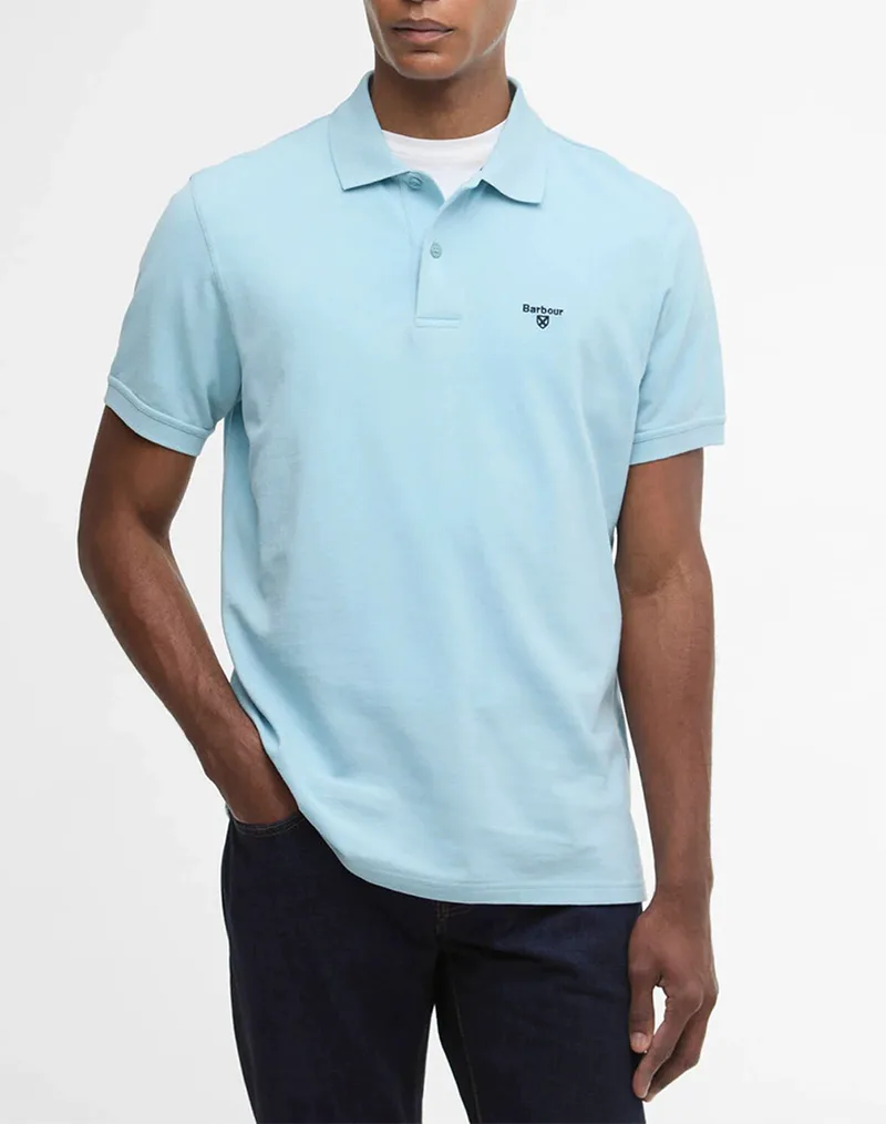 BARBOUR ΜΠΛΟΥΖΑ POLO MML1367-BRBU31.1 LightBlue