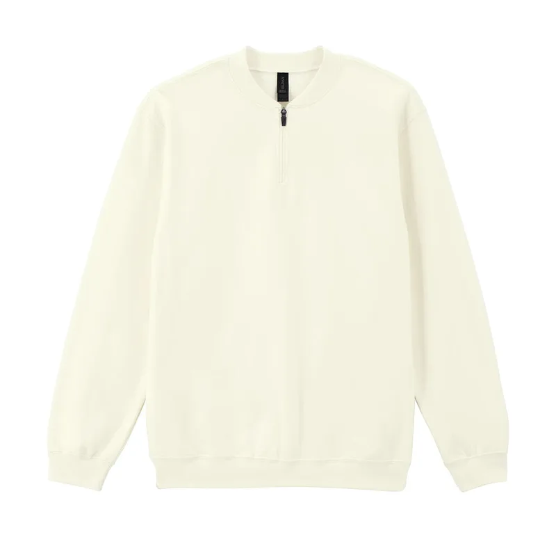 Φούτερ με Φερμουάρ 1/4 SF008 Gildan Softstyle Midweight Fleece Off White