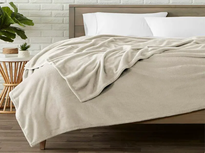 Κουβέρτα Fleece OneColor Γαρύφαλλο - Μπεζ, 220x260