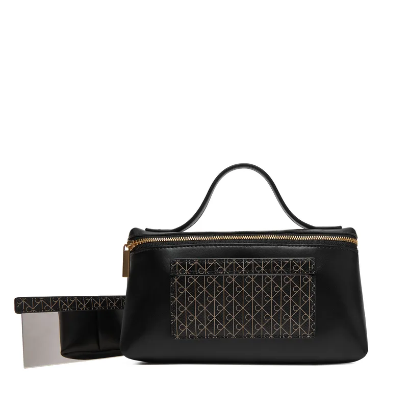 Τσαντάκι καλλυντικών Calvin Klein Emblem Aop Beauty Case Giftset LV04F1102G Μαύρο